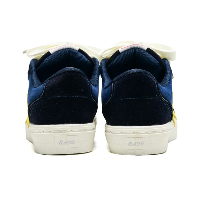 OAOQ Wear-resistant And Lightweight Low-Top Skateboard Shoes Unisex Navy Blue-5