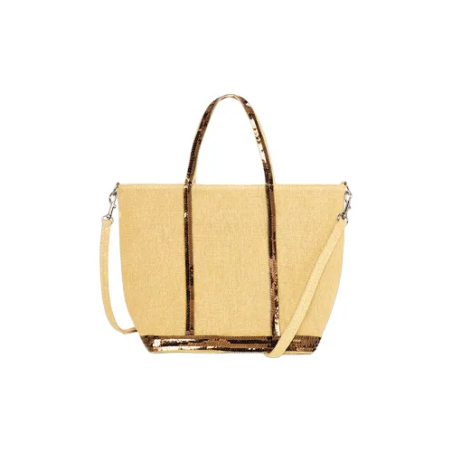 Vanessa Bruno Linen Tote Bag, Shopping Bag, Shoulder Bag, Crossbody Bag, Handbag Small Size Women's Butter
