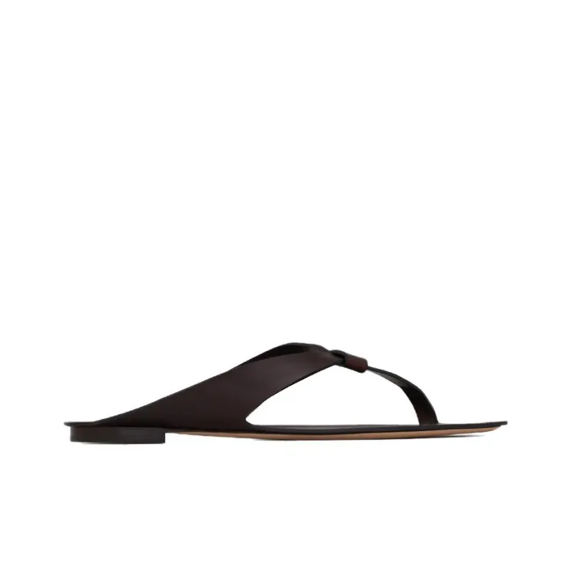SAINT LAURENT Flip Flops Men's Dark Brown-1