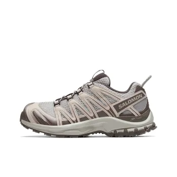 SALOMON XA PRO 3D Low Top Hiking Shoes Unisex Silver Gray Cloud Iron Gray Tranquil Purple
