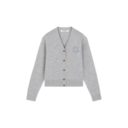 Maison Kitsune Cashmere Sweaters Women's Light Gray