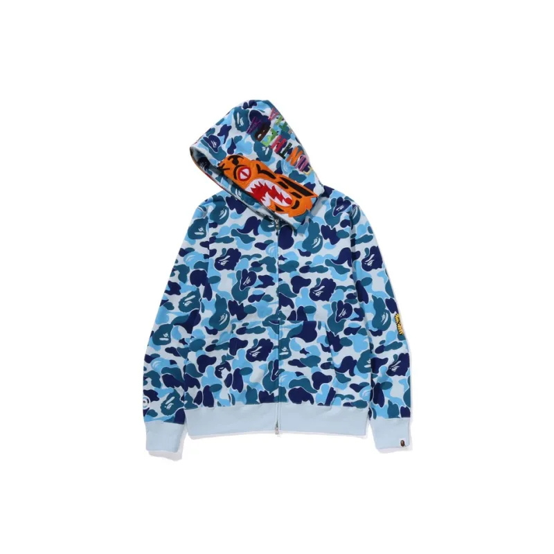 A BATHING APE Abc Camo Shark Ponr Full Zip Hoodie-1