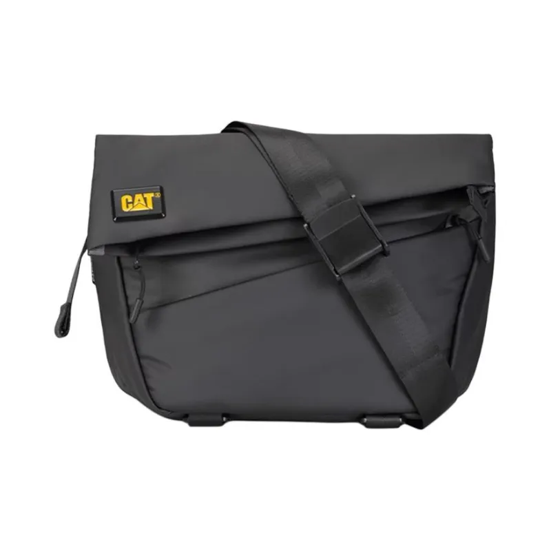 CAT Polyester Crossbody Bag, Shoulder Bag Medium Size Unisex Black-1
