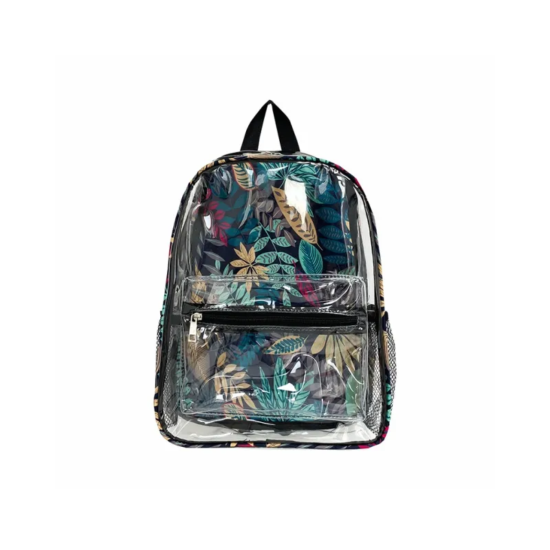 Bywhich PVC Backpack Regular Unisex Graffiti Style/Star Style/Leaf Style/Totem Style/Flame Bird Style-1