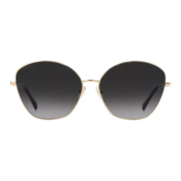 Jimmy Choo Stainless Steel Irregular Shape Sunglasses Women's Gold-1