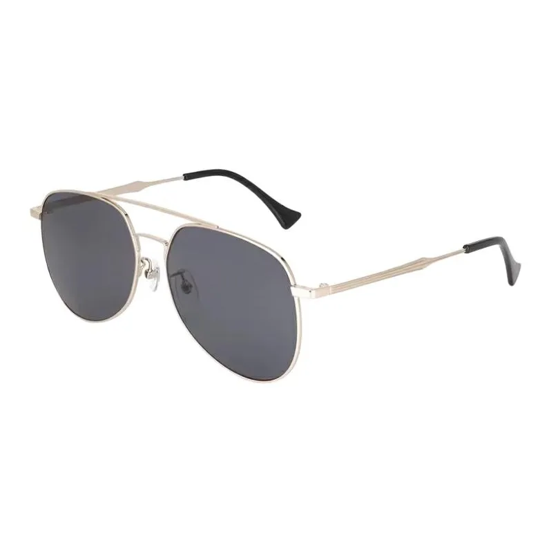 JINS Metal Aviator Sunglasses Men's Gold-0