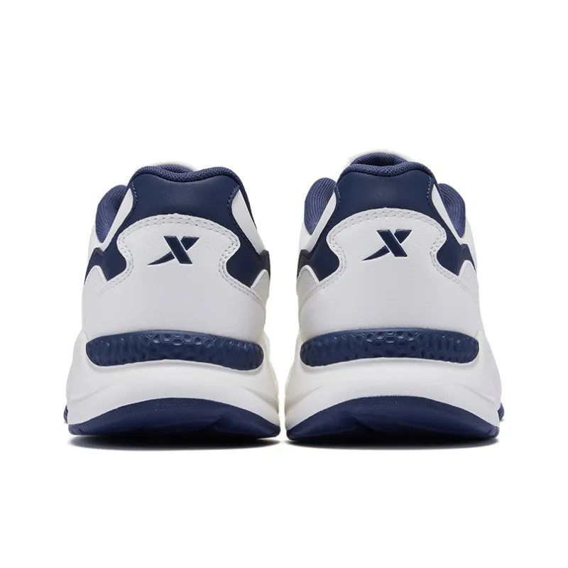 XTEP Shock Absorbers With Abrasion Resistant And Slip Resistant Properties Low Top Chunky Sneakers Men's White Blue-3