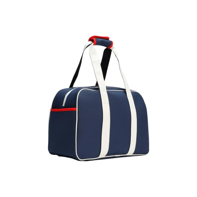 PUMA Synthetic Leather Gym Bag Large Size Unisex Dark Marine Blue & Bright White & Rich Red-1