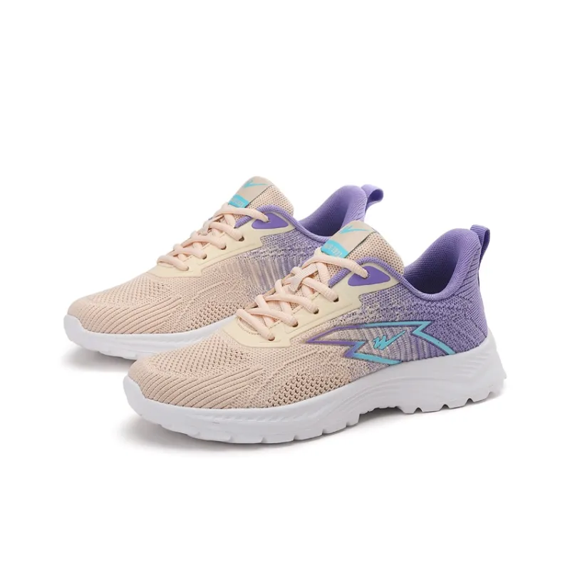 Binary Cushioning, Lightweight, Breathable, Slip Resistant Low Top Casual Shoes Women's Purple Pink-2