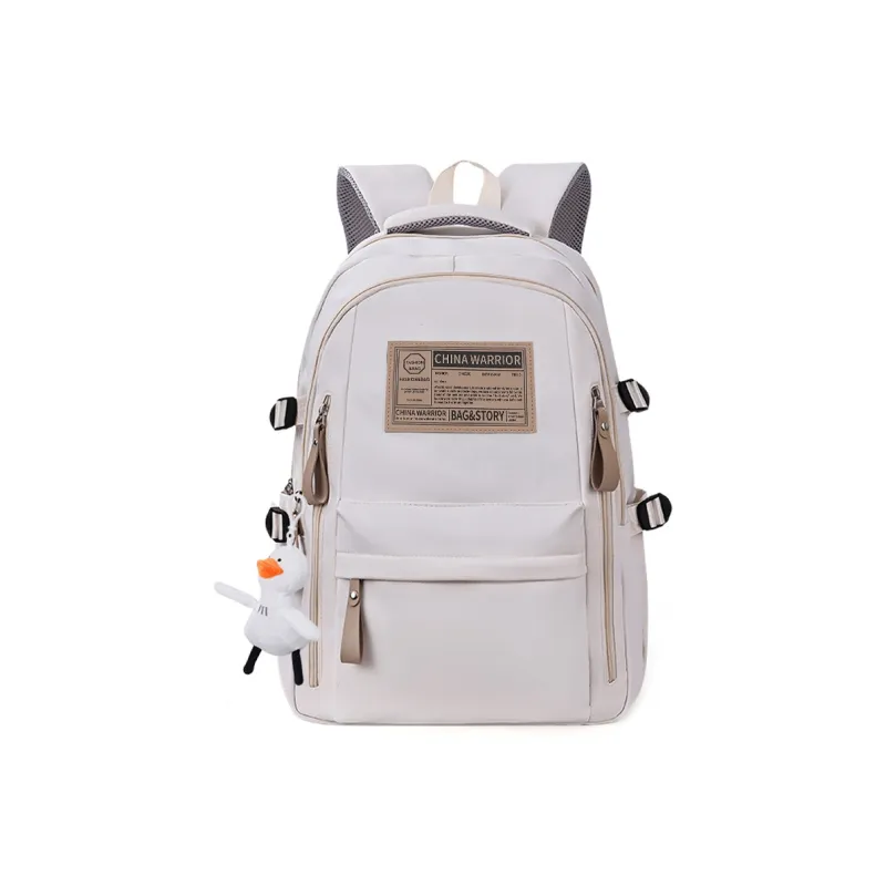 Warrior Nylon Backpack Unisex Black-8