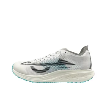 LOOP BURN Full Length Nylon Composite Fiber Plate Racing Training Running Shoes Unisex Cloud Stream White