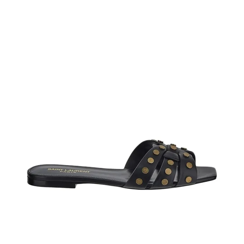 SAINT LAURENT Open Toe Slip-On Sandals Women's-2