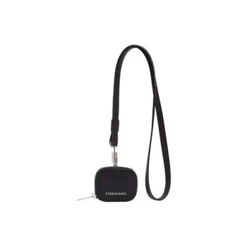 FERRAGAMO Calfskin Wallet Coin Purse Women's Black