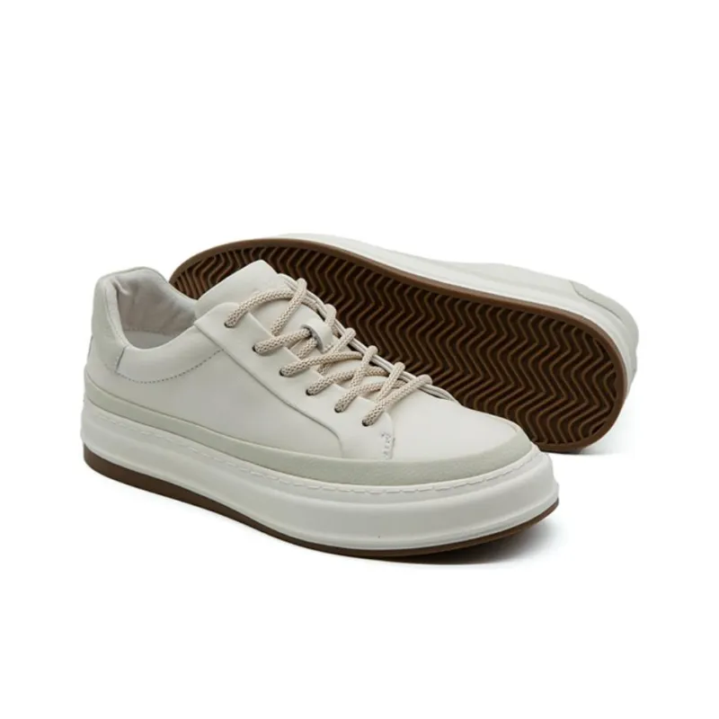 Auron Anti Slip And Wear Resistant Breathable Low Top Skateboard Shoes Men's White-4