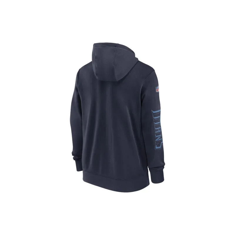 Nike Tennessee Titans Sideline Team Issue Club Men's Nike Full Zip Hoodie-1