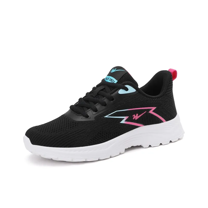 Binary Low Top Casual Shoes Women's Black Rose Red-1