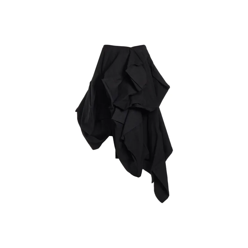 Yohji Yamamoto Asymmetric Draped Skirt-1