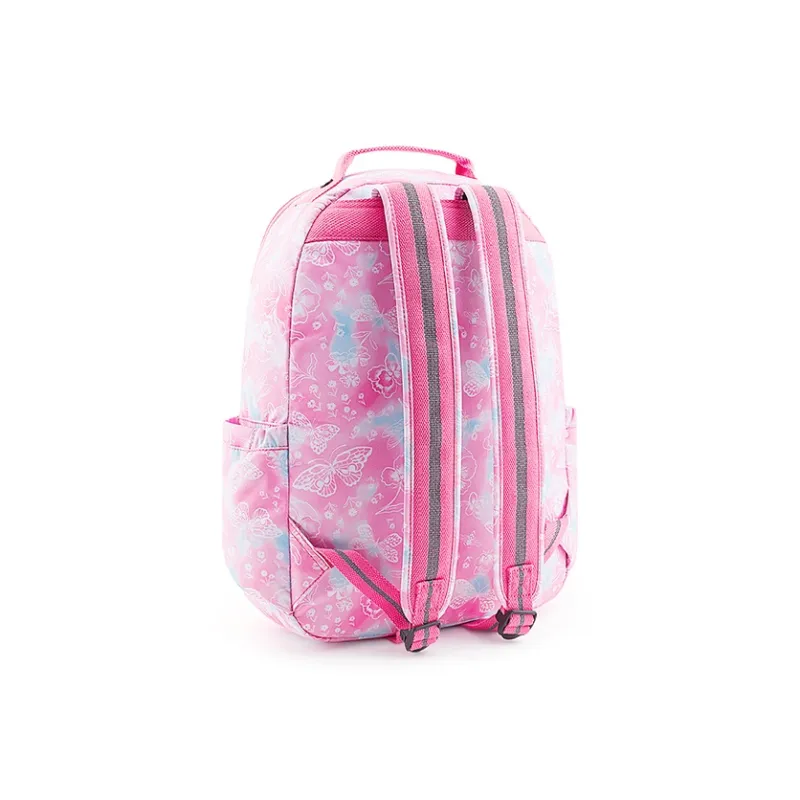 Kipling Polyester Monkey Backpack 14 Inch Laptop Bag Unisex Dreamy Butterfly Pink Cloud Print-2