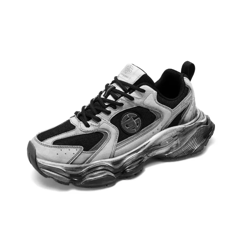 GONGLANGSHIJIA Slip Resistant Low Top Chunky Sneakers Men's-2
