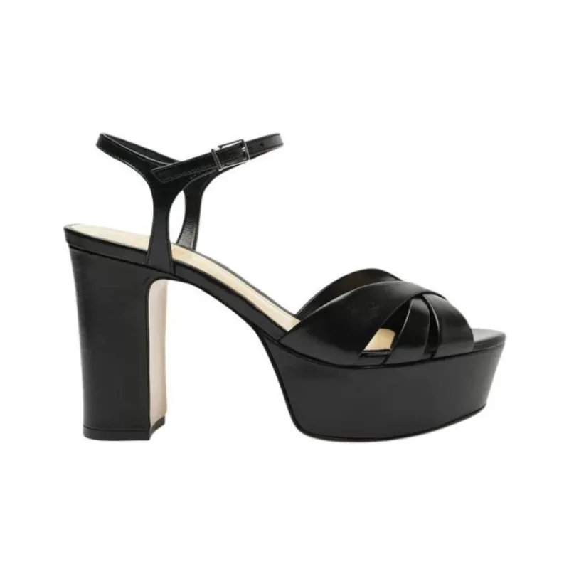 Schutz Keefa Strap Sandals 10.5cm Women's Black-1