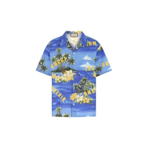 GUCCI Love Parade Collection Dsm Exclusive Shirts Men Blue