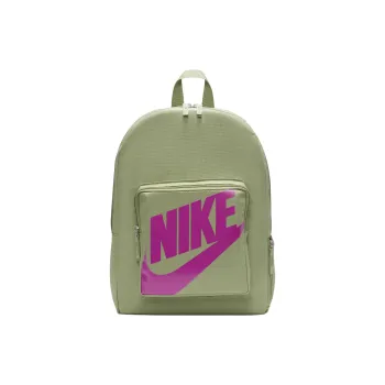 Nike Polyester Backpack Regular Men's Olive Green With Bright Grape
