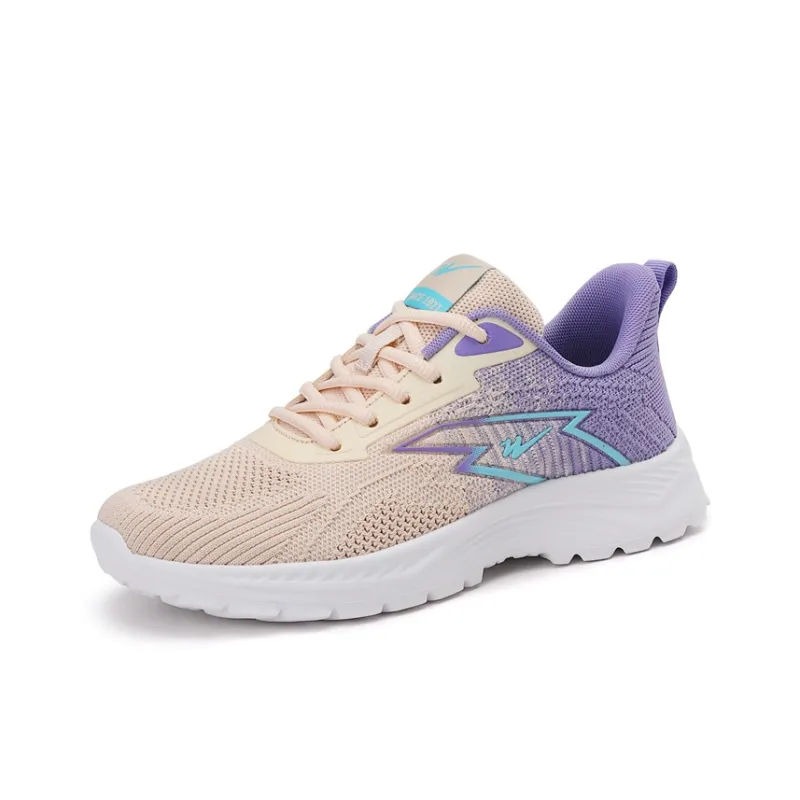 Binary Cushioning, Lightweight, Breathable, Slip Resistant Low Top Casual Shoes Women's Purple Pink-1