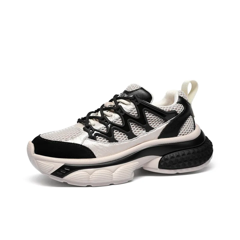 GOLDLION Low Top Chunky Sneakers Women's Black-1