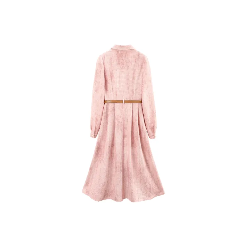 A Paradise For Awakening Long Sleeved Dress Women's Pink-1