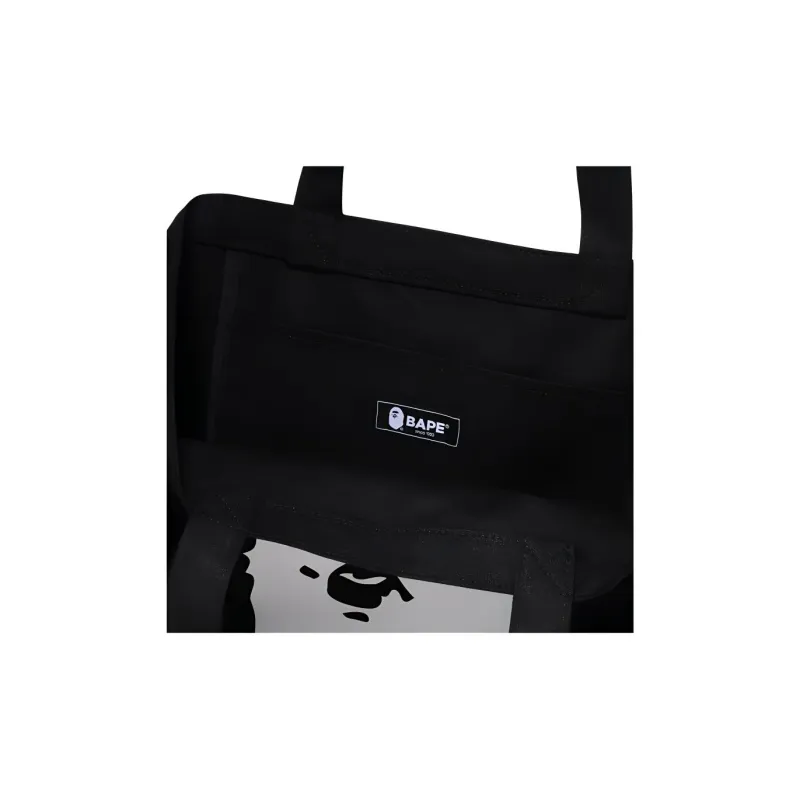A BATHING APE Cotton Tote Bag Shopping Bag Handbag Shoulder Bag Regular Men's Black-2