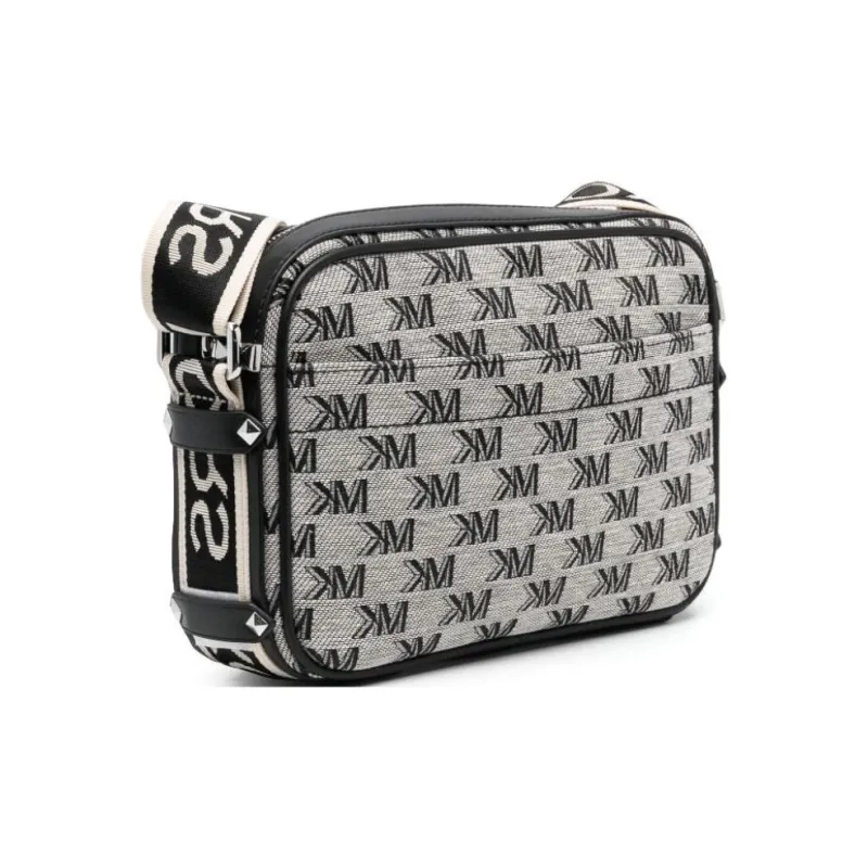MICHAEL KORS Fabric Shoulder Bag Crossbody Bag Women's Black/White-2