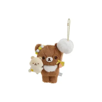 SAN X Rilakkuma, Daisy, And Twin Rabbits, Hanging Bell Dolls Plush Pendant 13cm Height