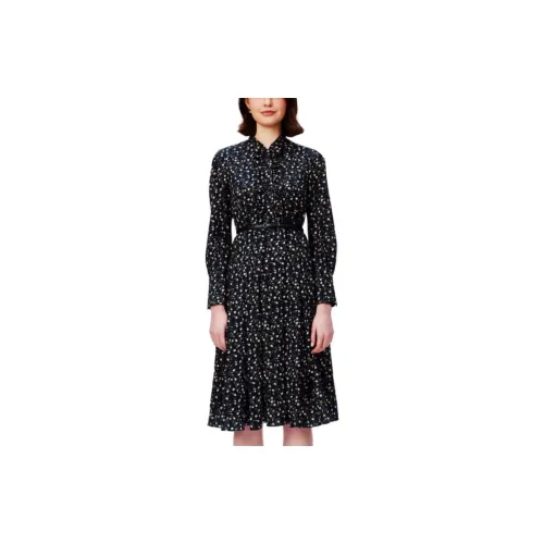 HAZZYS Long-Sleeved Dresses Women's Navy Blue