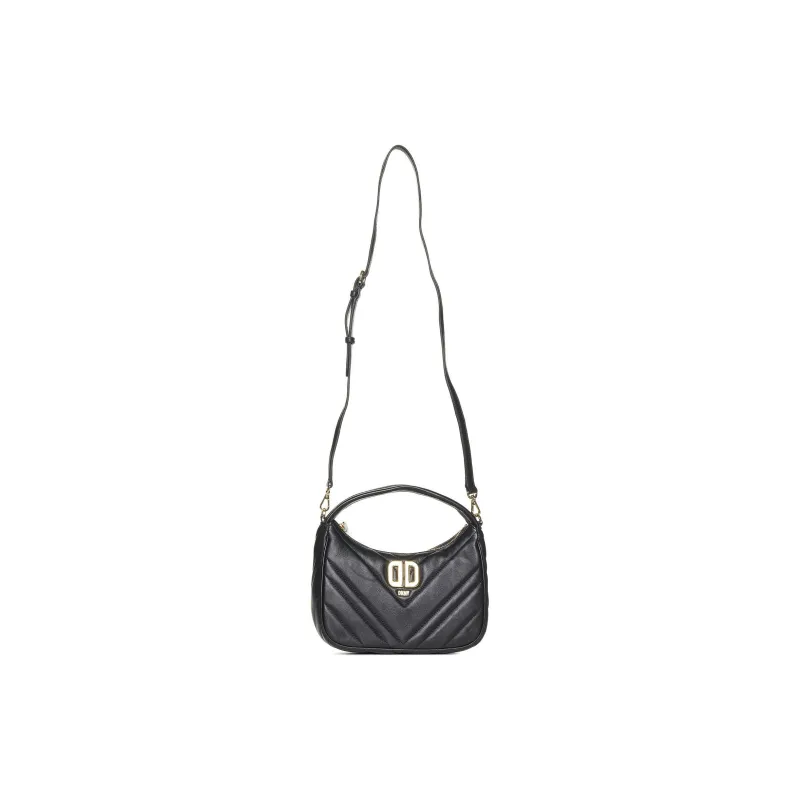 DKNY Lambskin Shoulder Bag, Crossbody Bag, Handbag Regular Women's Black-2