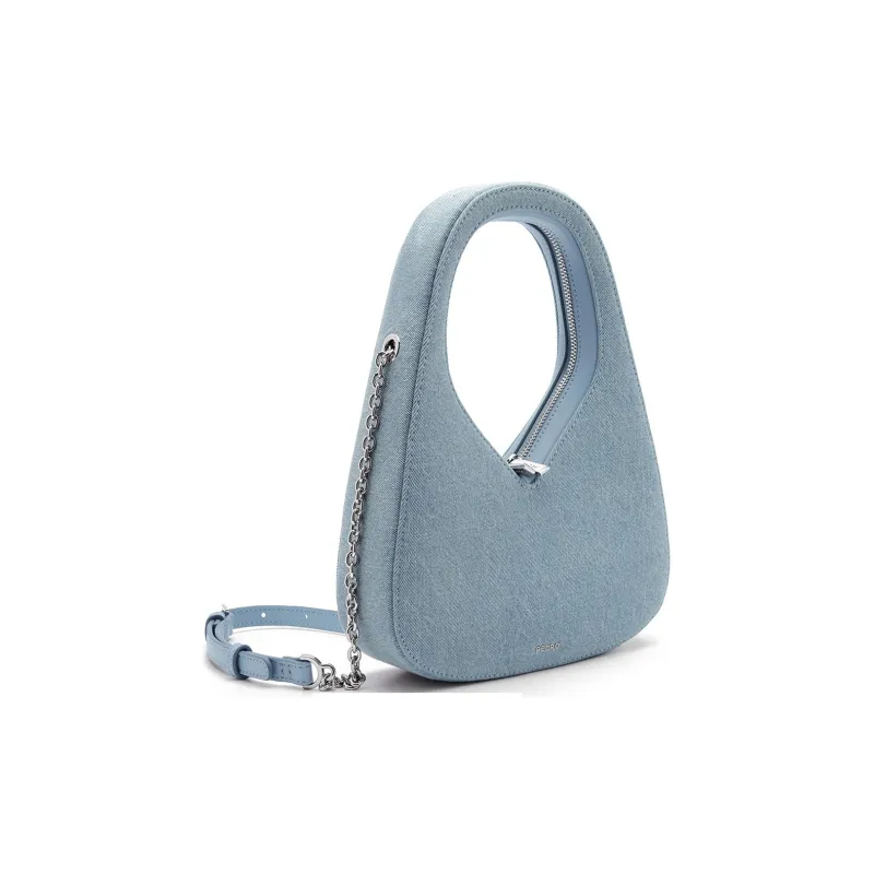 PEDRO Pu Shoulder Bag, Crossbody Bag, Handbag Women's Black/Silver/Light Blue-13