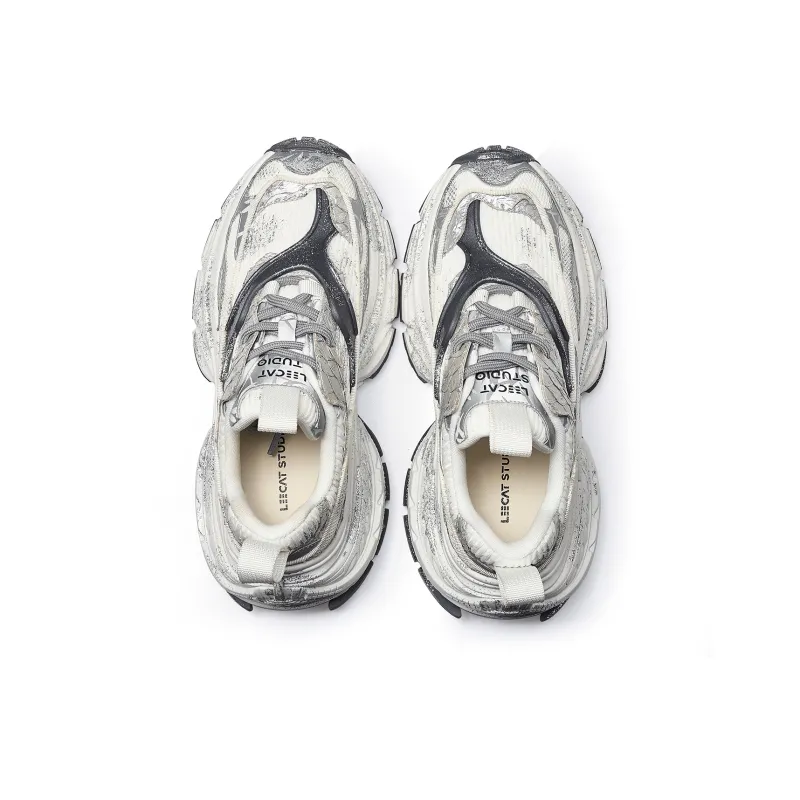 LEECAT STUDIO Anti Slip Wear Resistant Breathable Lightweight Height Increasing Low Top Chunky Sneakers Women's-11