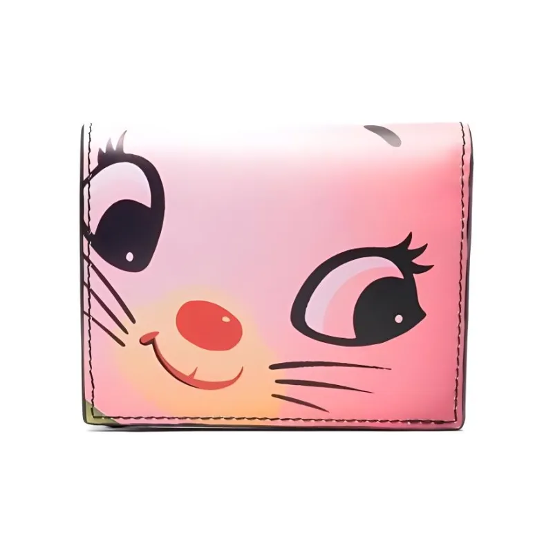 MOSCHINO Calfskin Coin Purses Wallets Women's Multicolor-1