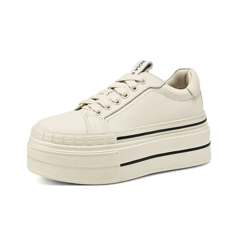 Rosa Bianca Lightweight Breathable Height Increasing Low-Top Skateboard Shoes Women's-1