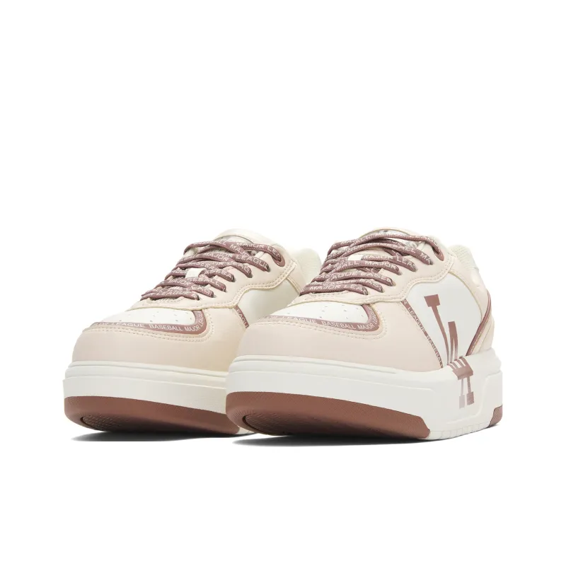 MLB Chunky Liner Slip Resistant Balance Height Increasing Low Top Skateboard Shoes Unisex Hemp Pink-2