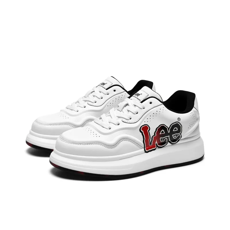 Lee Fashion White Sneakers Comfortable Versatile Classic Trendy Low-Top Skateboard Shoes Men's-2