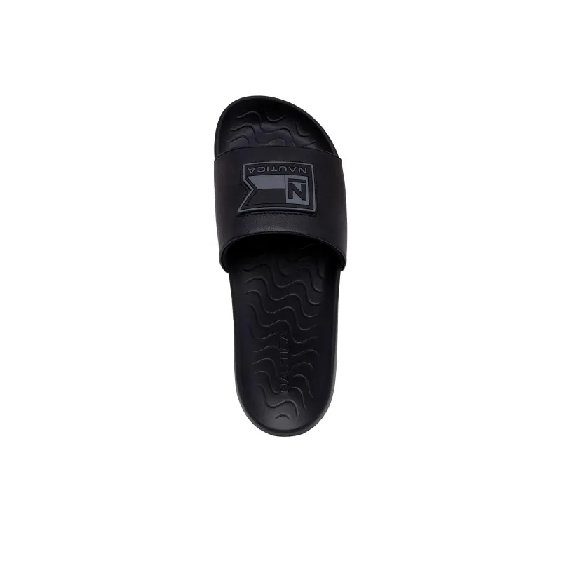 NAUTICA Slip-Resistant Slide Slippers Unisex Black-2