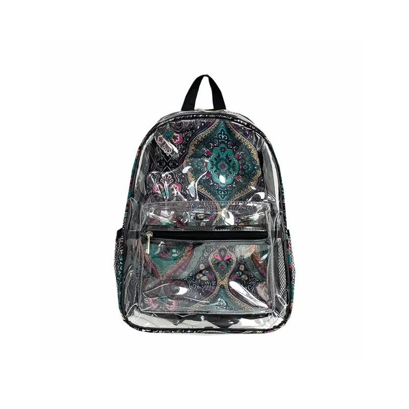 Bywhich PVC Backpack Regular Unisex Graffiti Style/Star Style/Leaf Style/Totem Style/Flame Bird Style-2