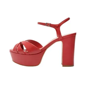Schutz Keefa Strap Sandals 10.5cm Women's Red