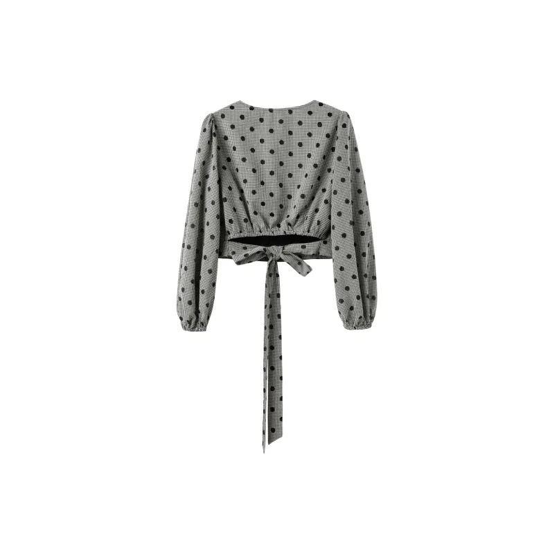 Miss Chipmunk Shirt Women's Polka Dot Check-1