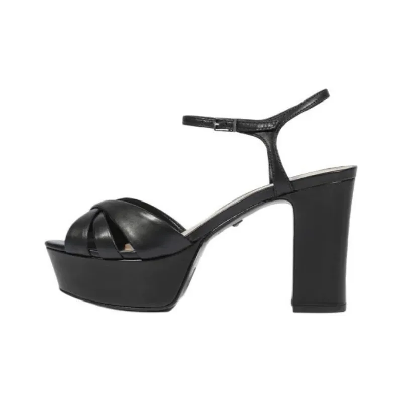 Schutz Keefa Strap Sandals 10.5cm Women's Black-0