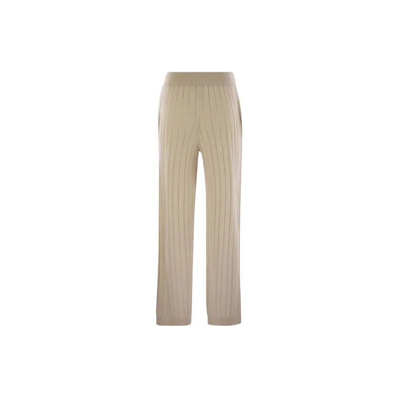 Brunello Cucinelli Casual Pants Women's Beige-1