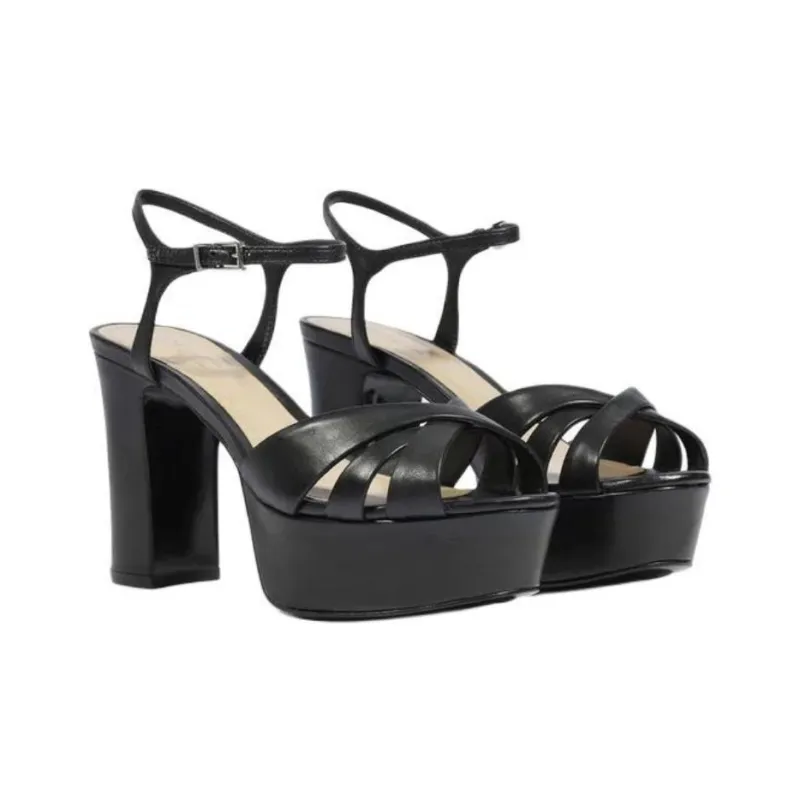 Schutz Keefa Strap Sandals 10.5cm Women's Black-2