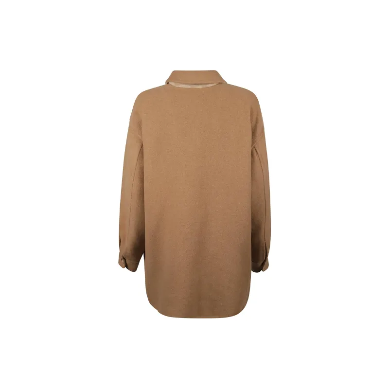 MaxMara Collared Button Up Coat-1