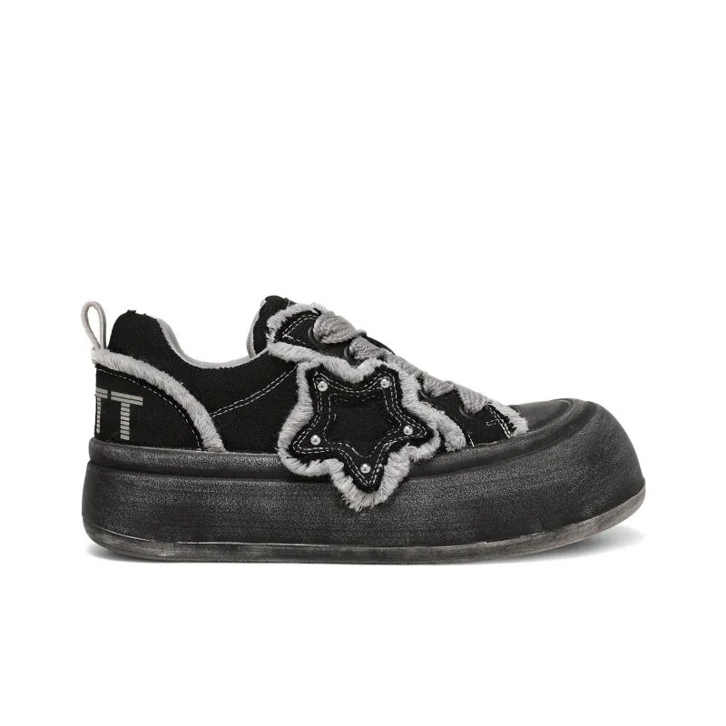 TTKJ Cushioning Coverage Height Increasing Wear Resistant Low Top Casual Shoes Women's Meteorite Gray-1