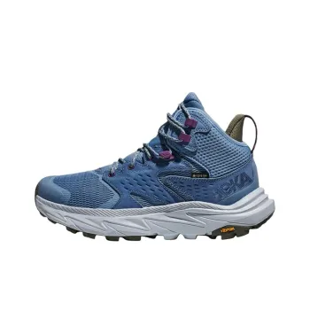 HOKA ONE ONE Anacapa 2 Anti Slip Wear Resistant Mid Top Trekking Shoes Women's Blue